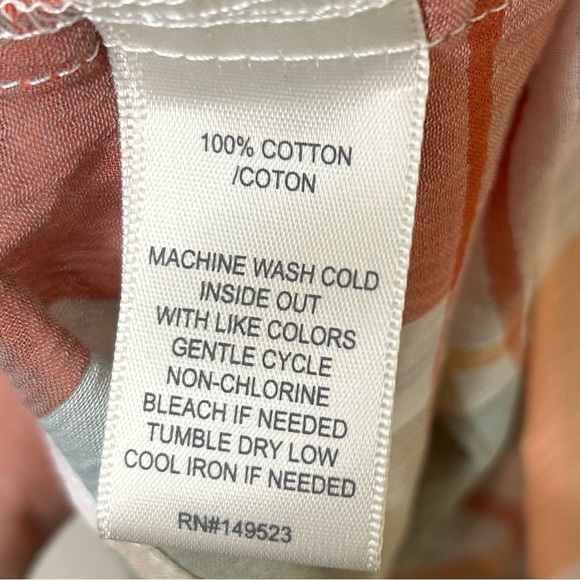 Alexander Jordan Off the Shoulder Cotton Summer Blouse Plaid Multi Colour Medium - Picture 6 of 6